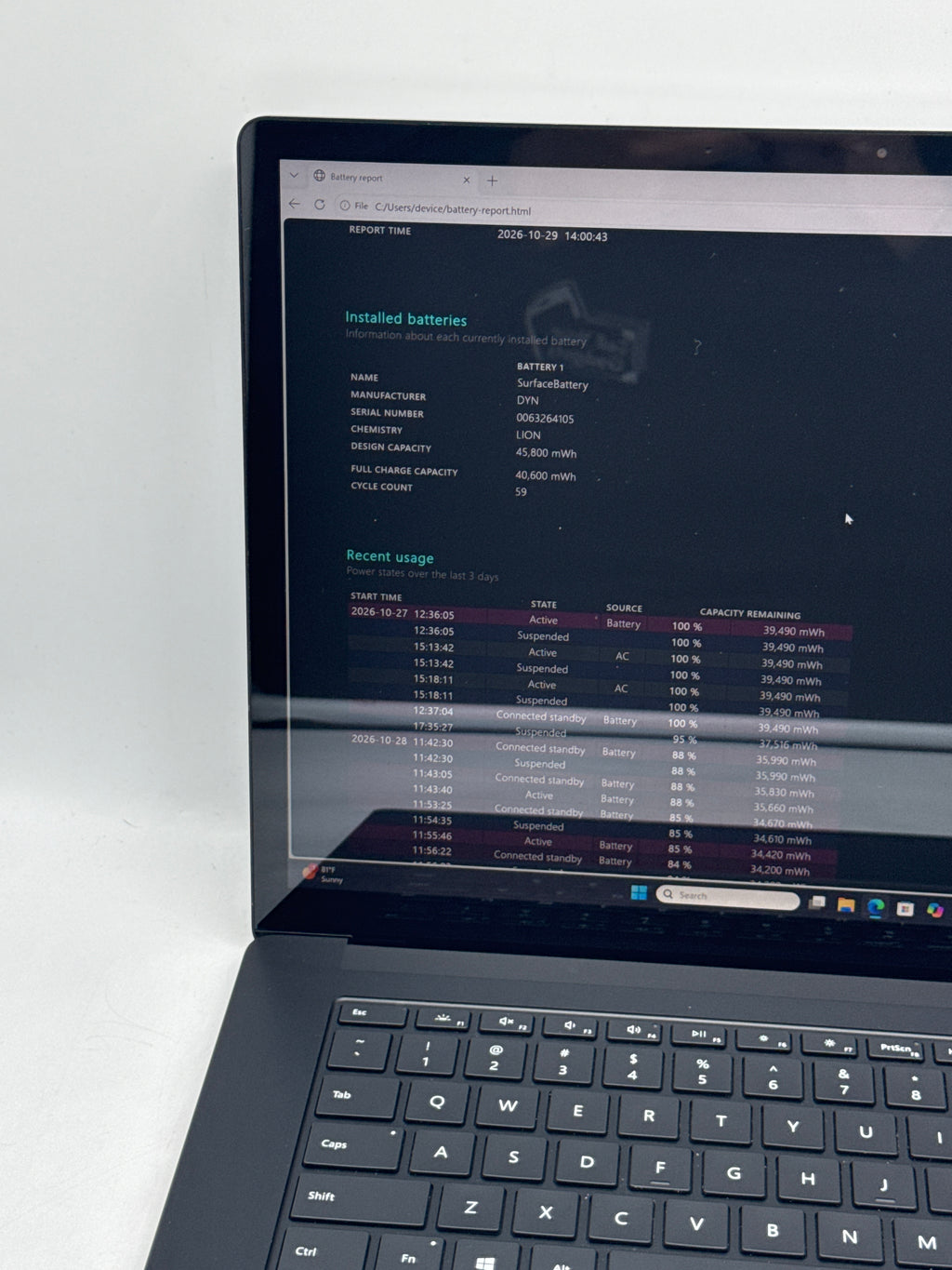 Microsoft Surface Laptop 4 1979 i7-1185G7 16GB RAM 512GB SSD Black - Used