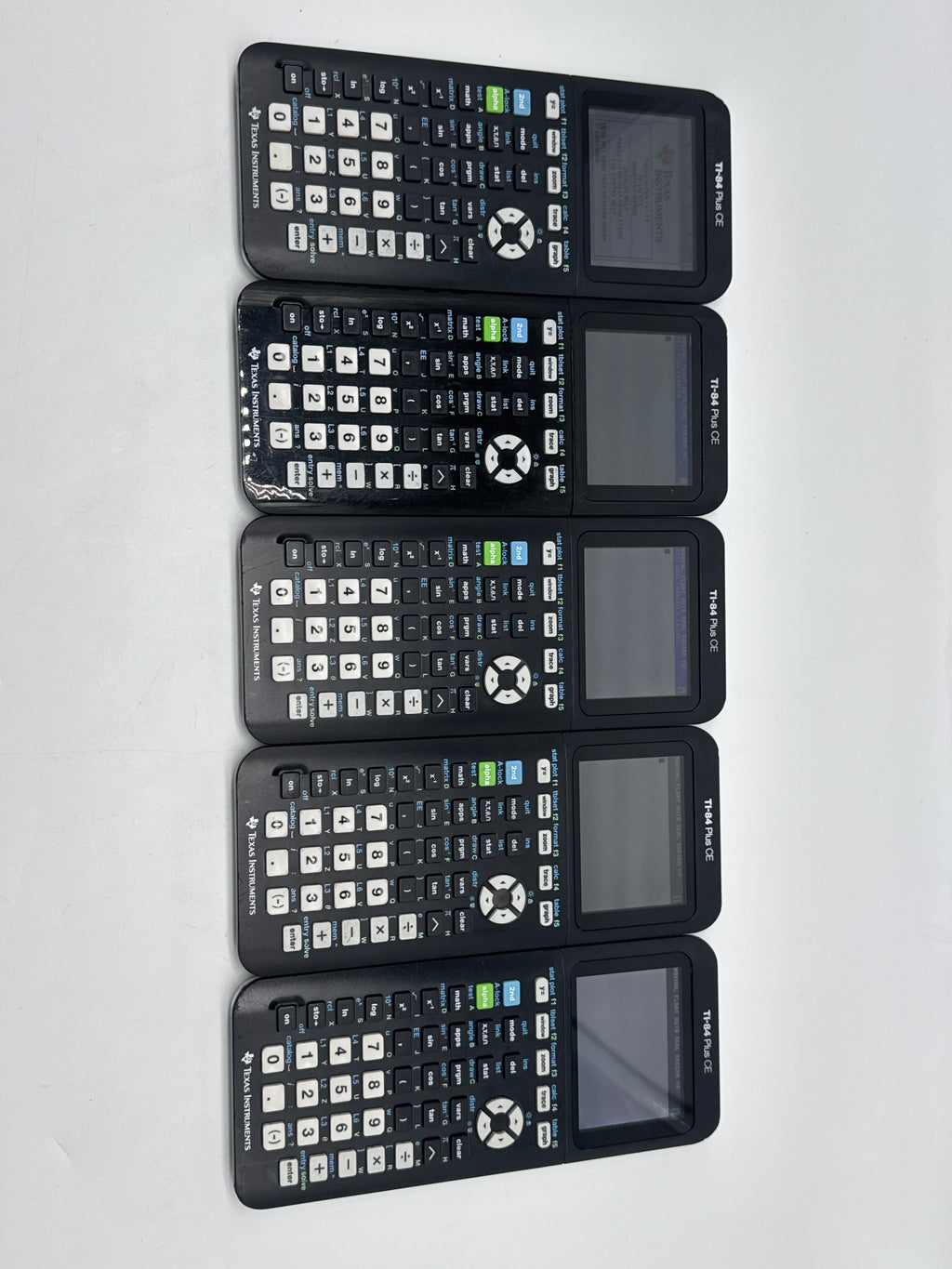 Texas Instruments TI-84 Plus CE Graphing Calculator White Lot of 10 - Used