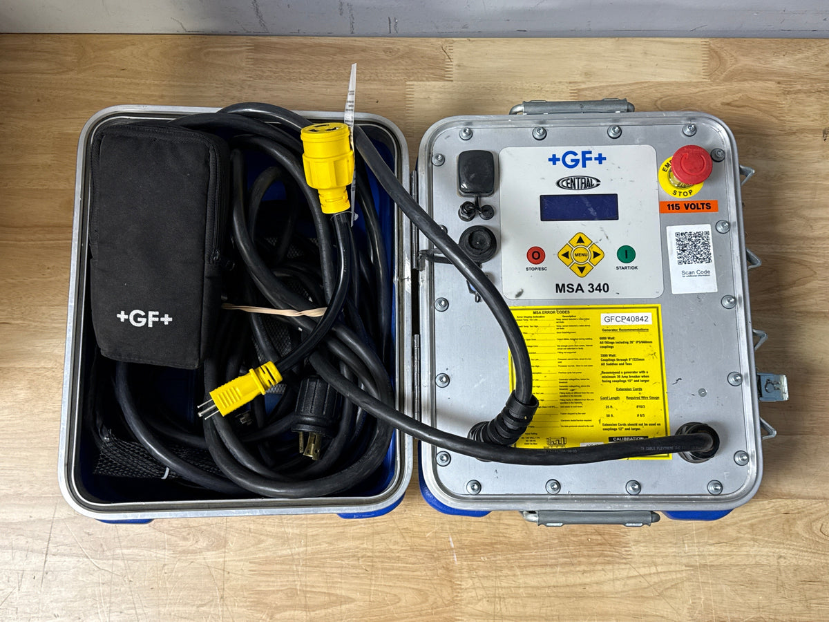 Central MSA340 Polyvalent Electrofusion Machine for Plastic Pipe 115V Calibrated 10/27