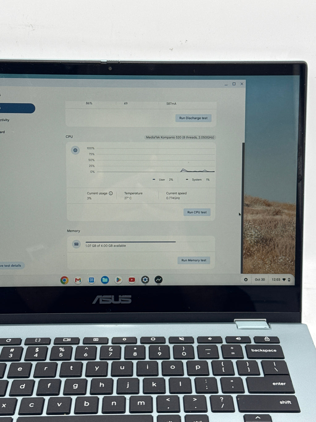 ASUS Chromebook CM1402FM2A-WS44FT Kompanio 520 4GB RAM 64GB eMMC 14in - Used