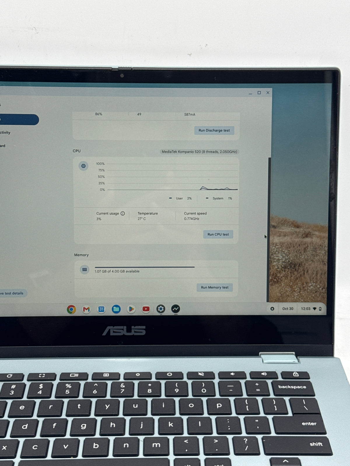 ASUS Chromebook CM1402FM2A-WS44FT Kompanio 520 4GB RAM 64GB eMMC 14in - Used