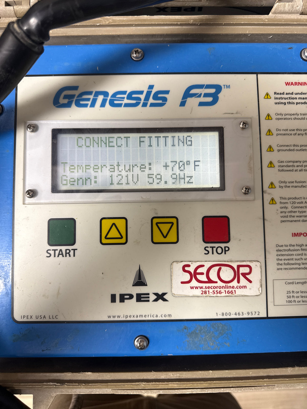 IPEX Genesis F3 Electrofusion Processor Unit 120V Calibrated 05/29