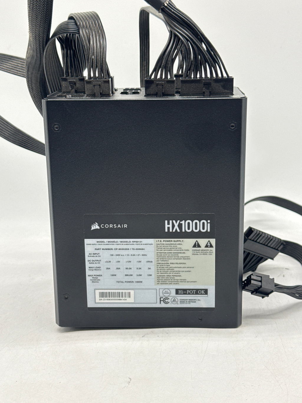 Corsair HX1000i 1000W ATX Power Supply (Read) - Used