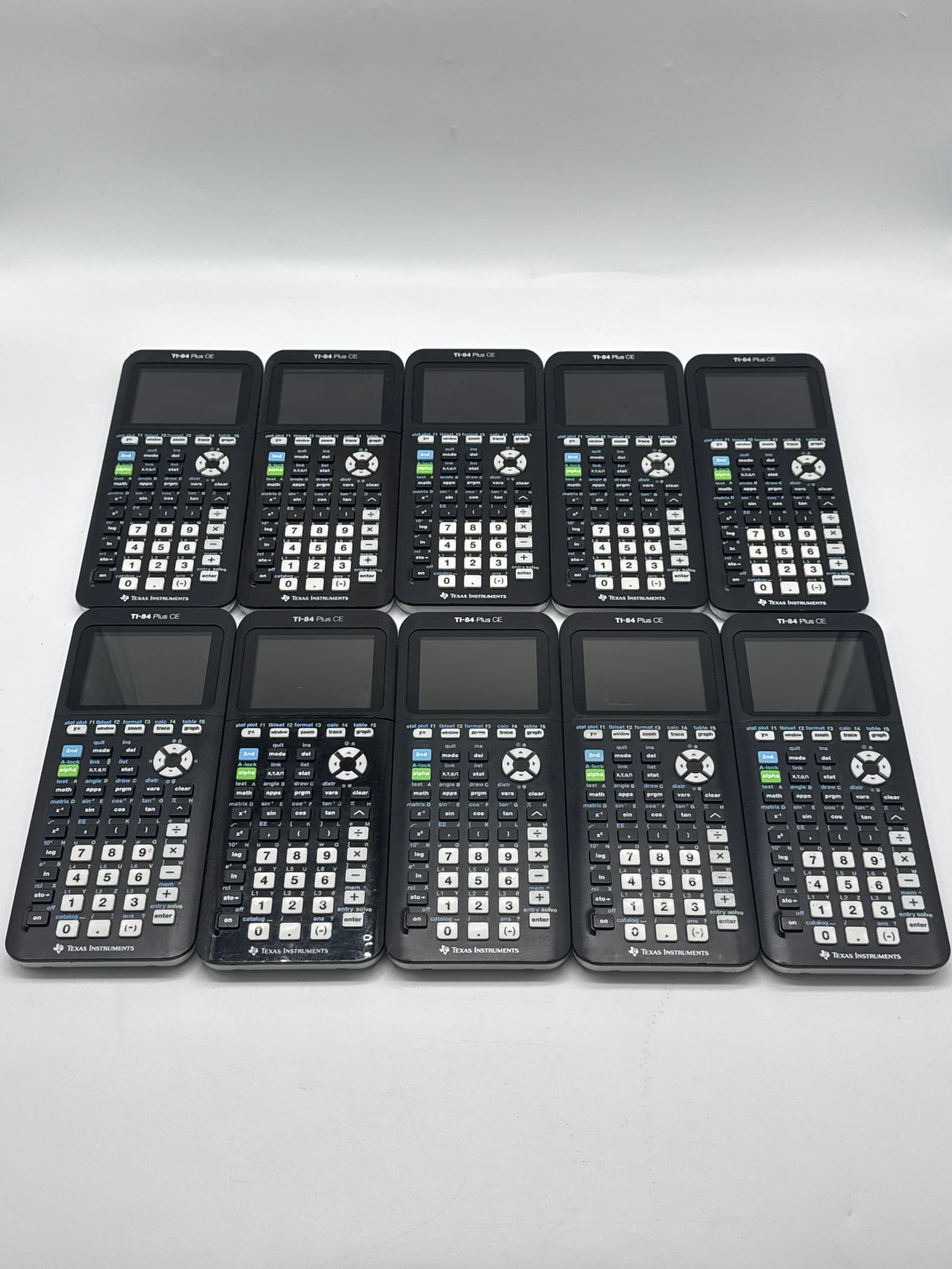 Texas Instruments TI-84 Plus CE Graphing Calculator White Lot of 10 - Used
