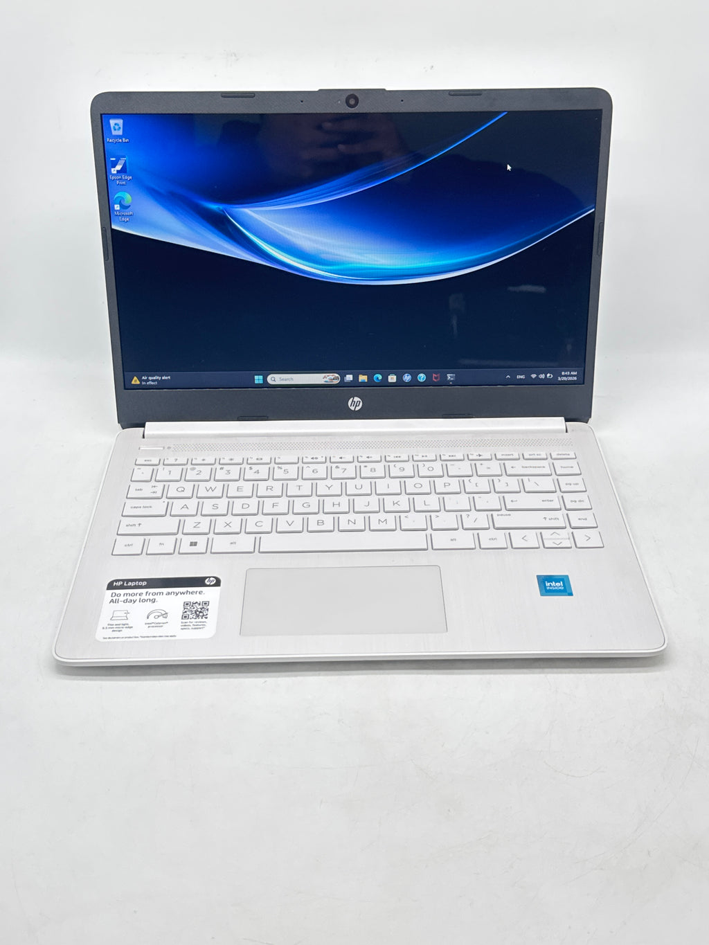 HP 14-dq0052dx 14in Celeron N4120 4GB RAM 64GB SSD White - Used