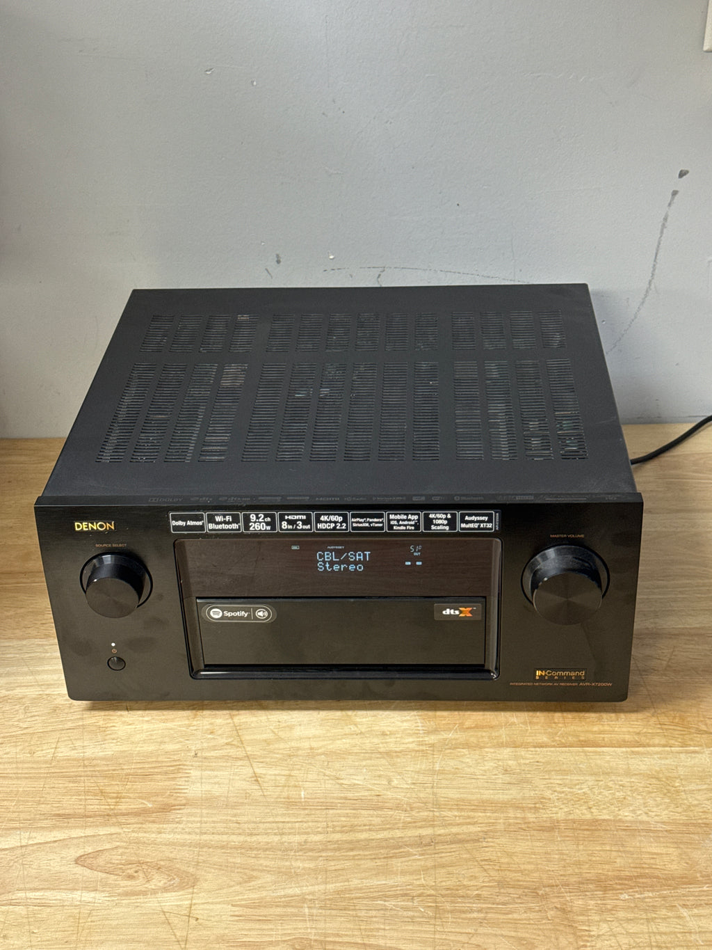 Denon AVR-X7200W 9-Channel AV Receiver 150W Dolby Atmos Wi-Fi - Used
