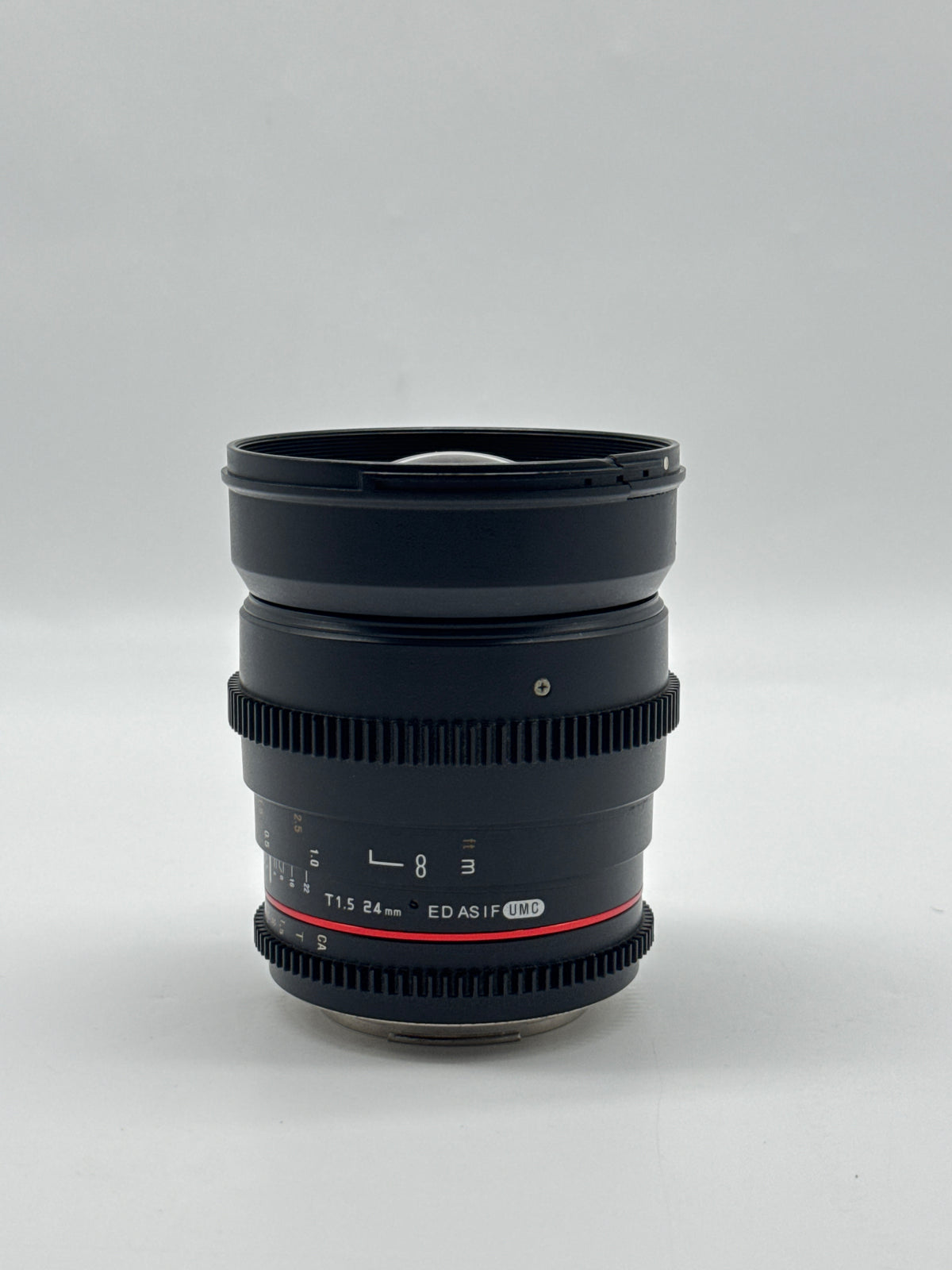 Rokinon 24mm T1.5 ED AS IF UMC Wide Angle Cine Lens - Read
