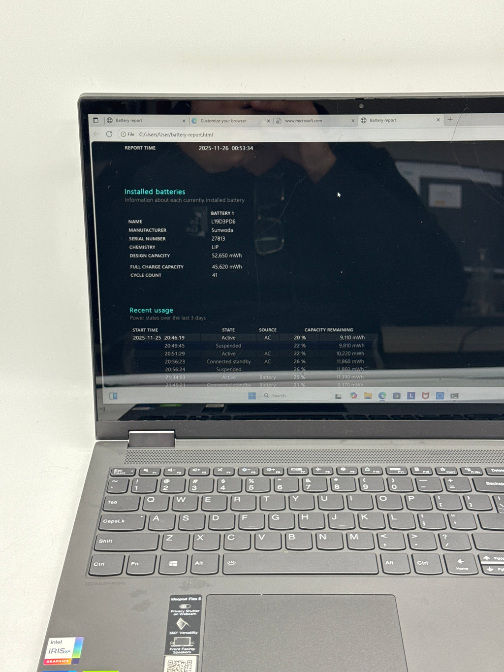 Lenovo IdeaPad Flex 5 15ITL05 Core i7 1165G7 16GB RAM 1TB SSD MX450 Read