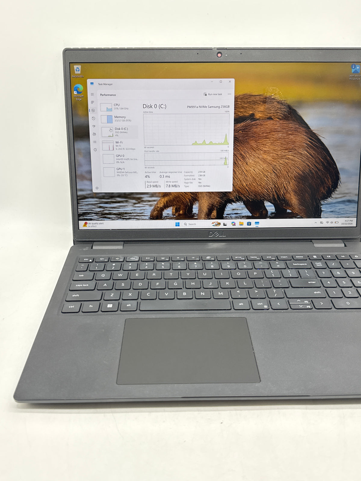 Dell Latitude 3520 14in Core i5 1135G7 4GB RAM 256GB SSD MX350 Black - Used