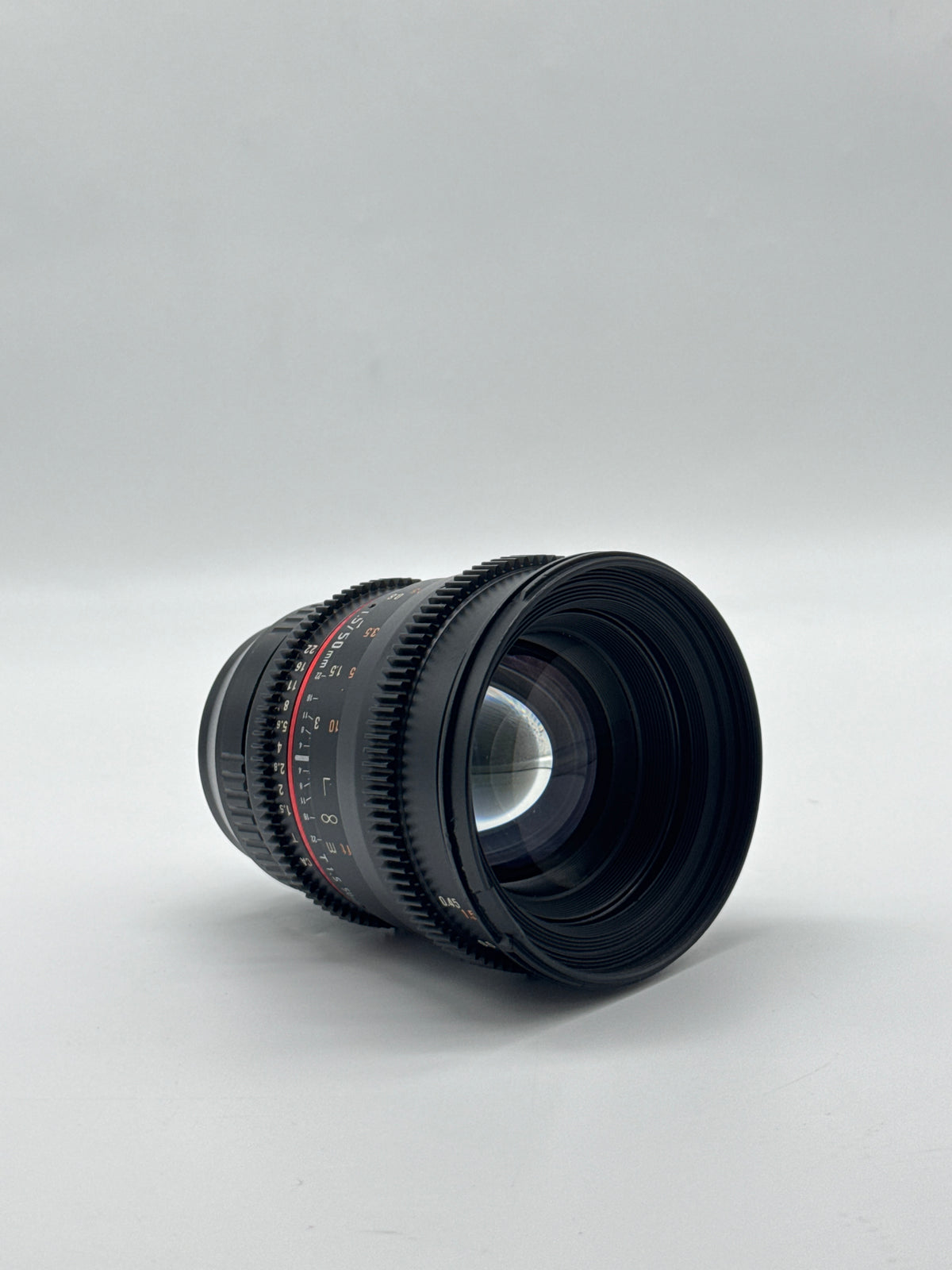 Rokinon 50mm T1.5 AS UMC Cine Lens with Fotodiox EOS M4 3 Adapter Black - Read