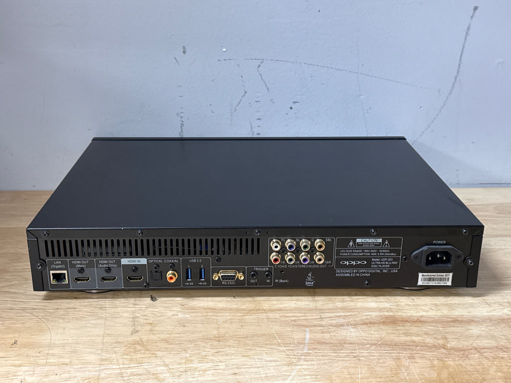 OPPO UDP-203 4K UHD Blu-ray Disc Player Dolby Vision Wi-Fi - Used