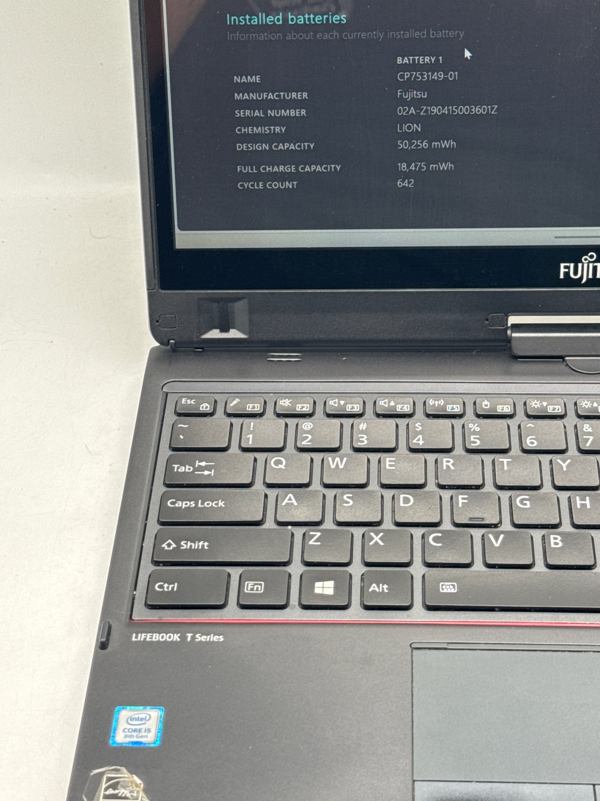 Fujitsu Lifebook T939 13.3in Core i5-8265U 8GB RAM 128GB SSD Read