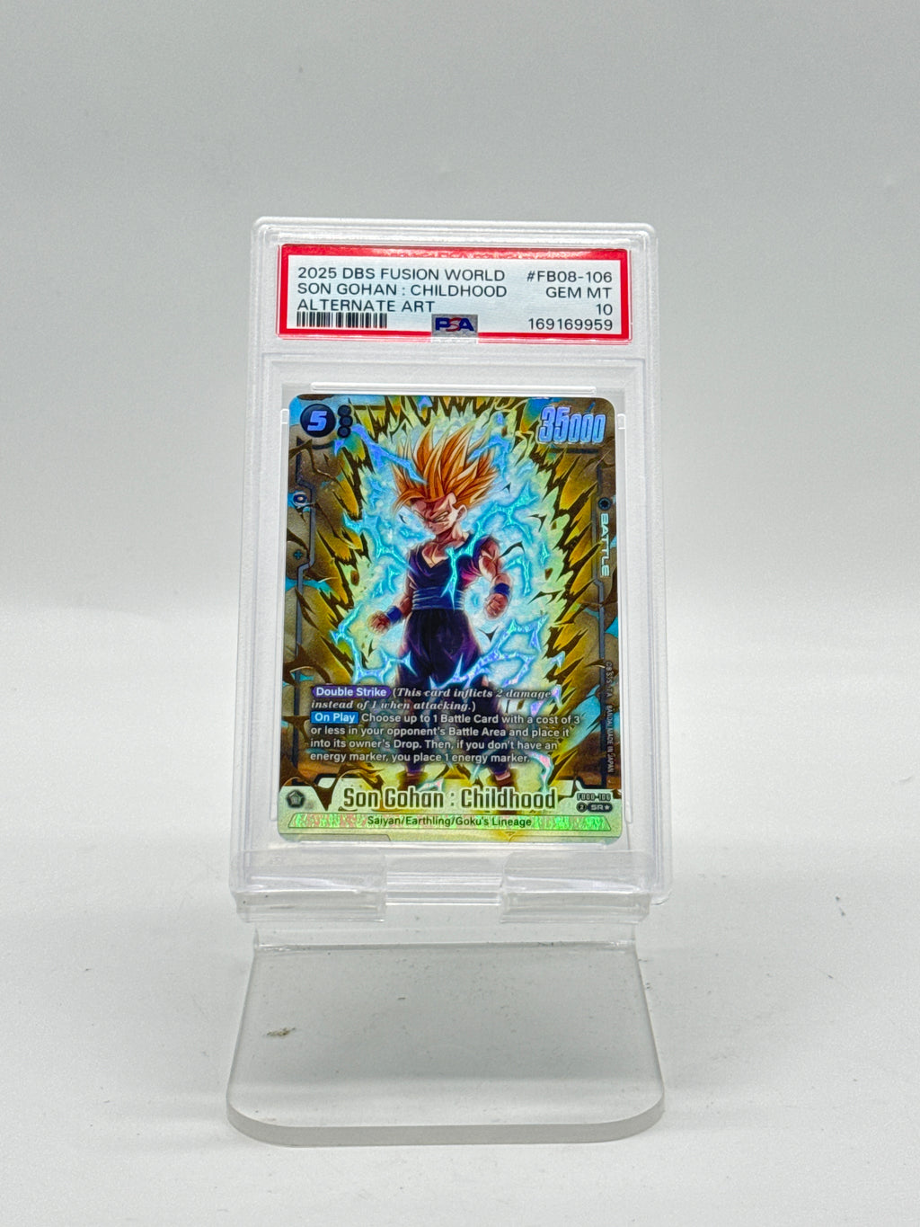 2025 Dragon Ball Super Fusion World Son Gohan Childhood FB08-106 PSA 10 - New