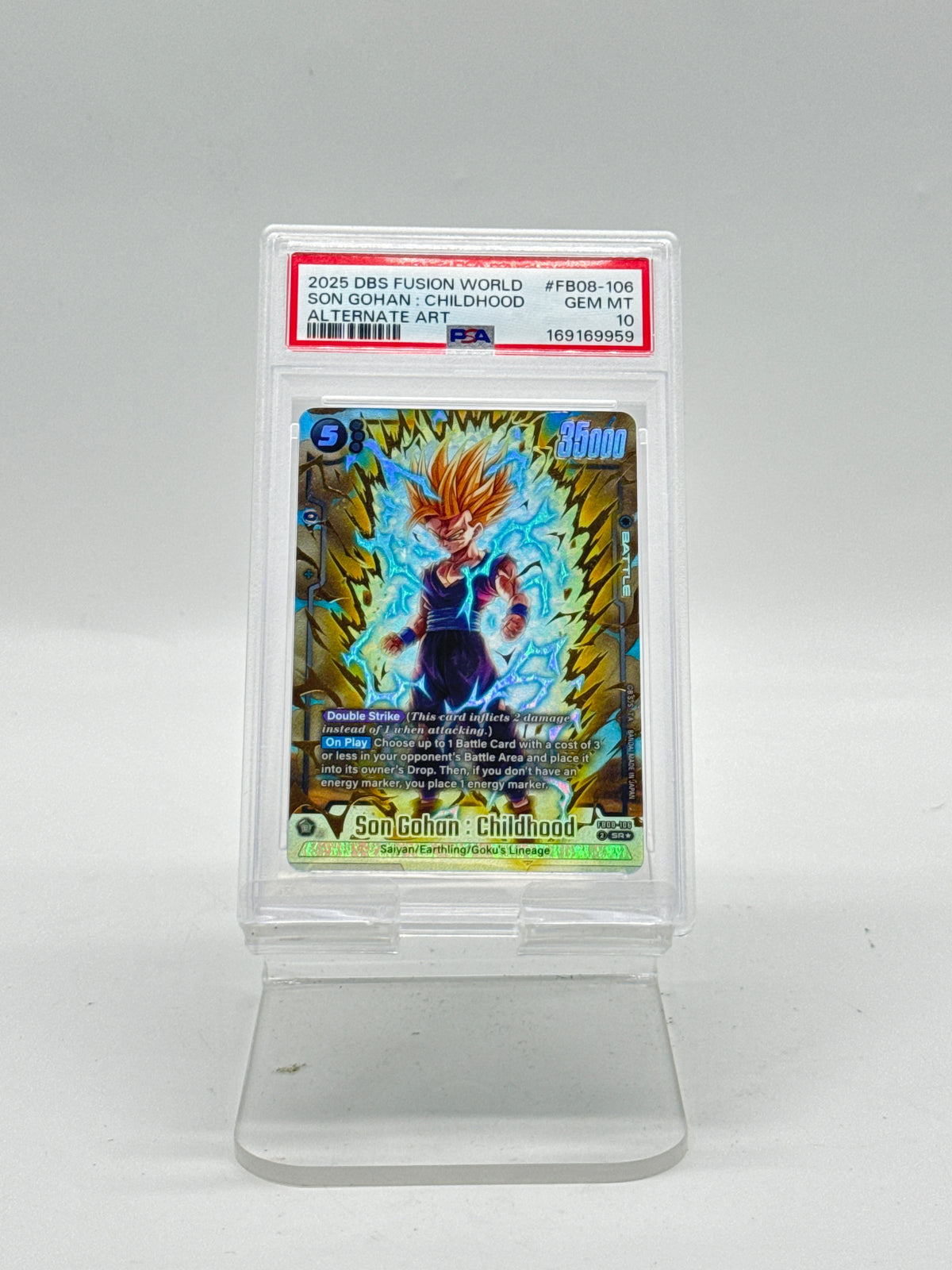 2025 Dragon Ball Super Fusion World Son Gohan Childhood FB08-106 PSA 10 - New