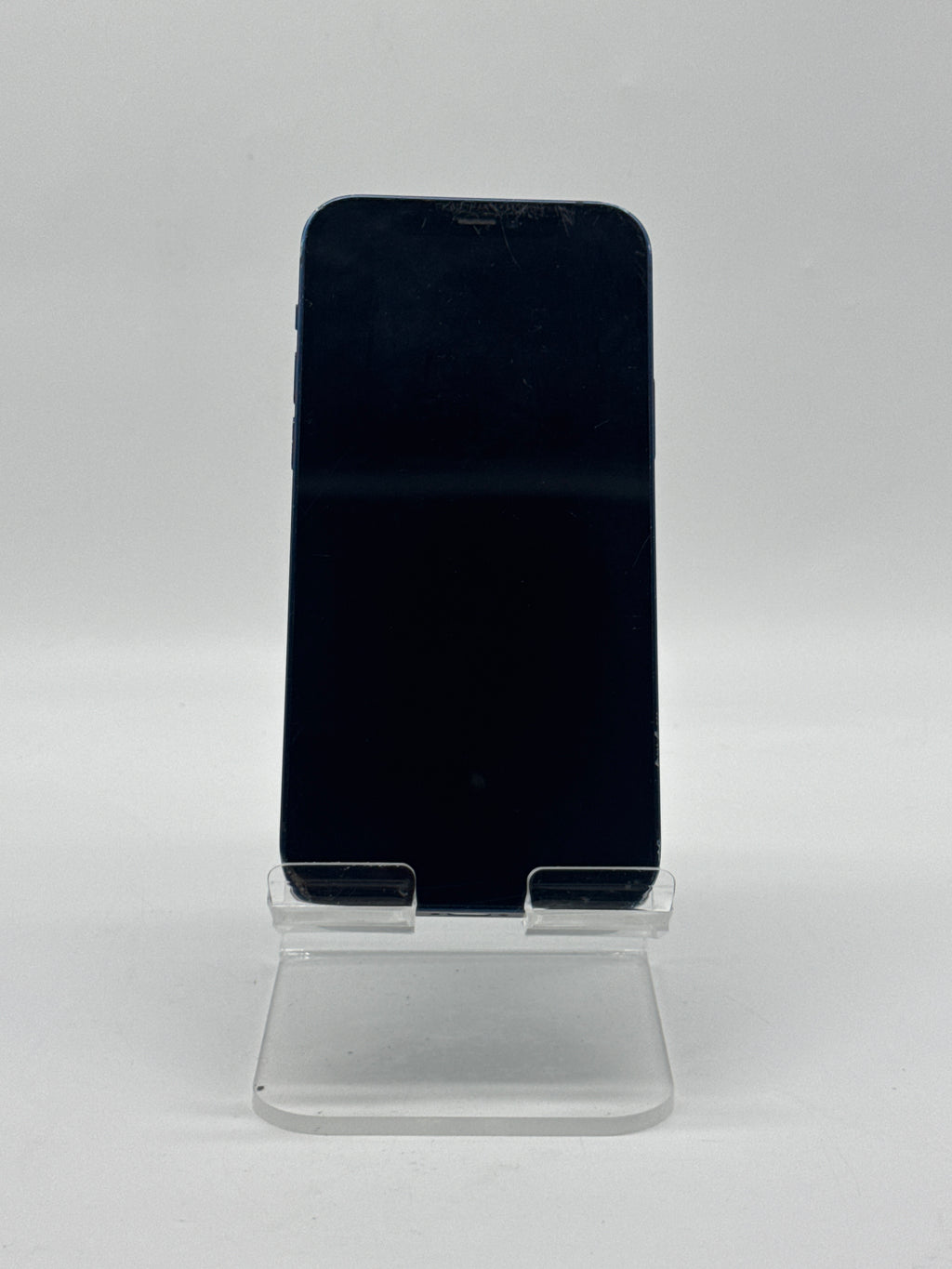 Apple iPhone 12 64GB Blue Cracked Back Glass Screen Crack Read