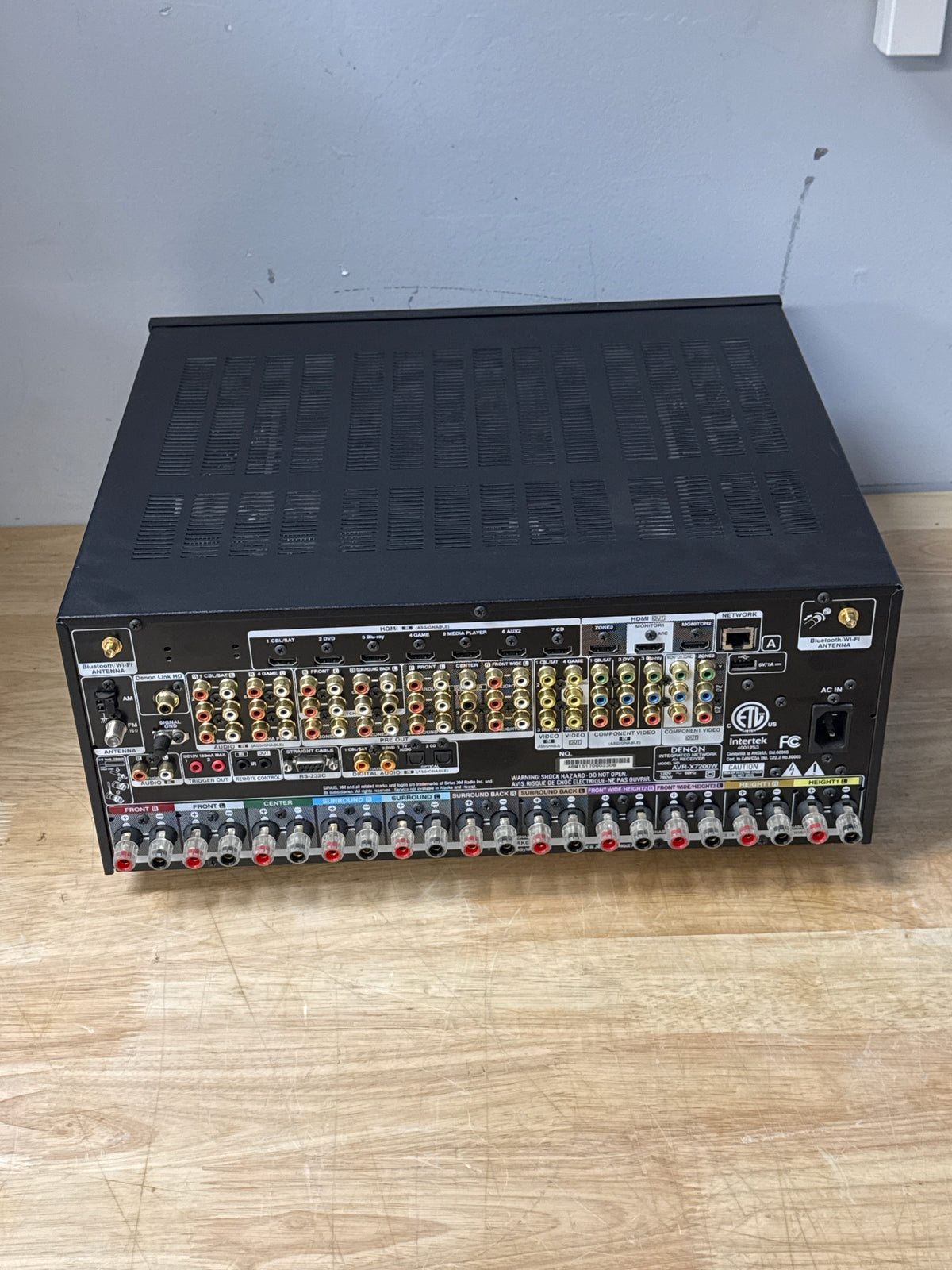Denon AVR-X7200W 9-Channel AV Receiver 150W Dolby Atmos Wi-Fi - Used