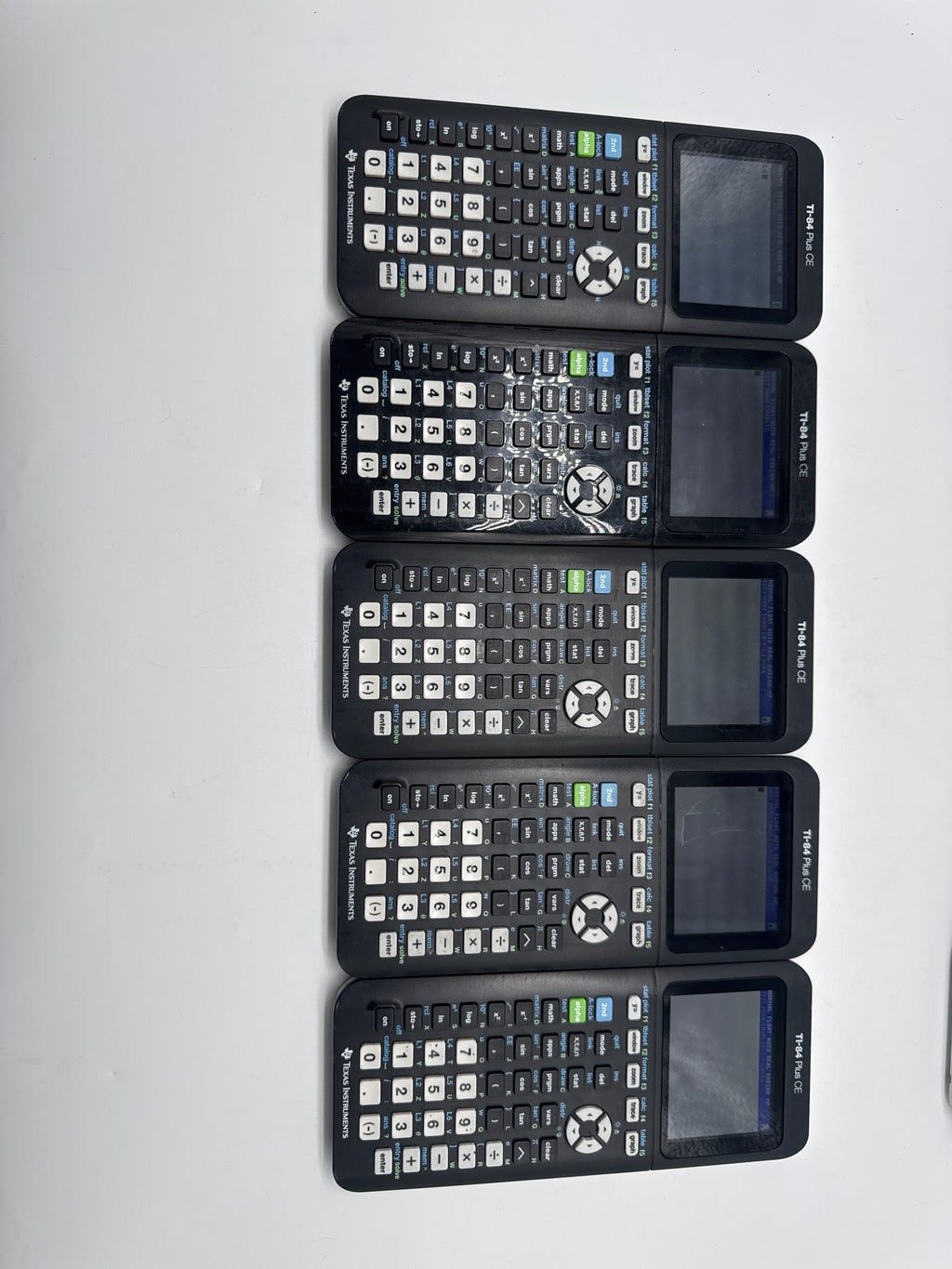 Texas Instruments TI-84 Plus CE Graphing Calculator White Lot of 10 - Used