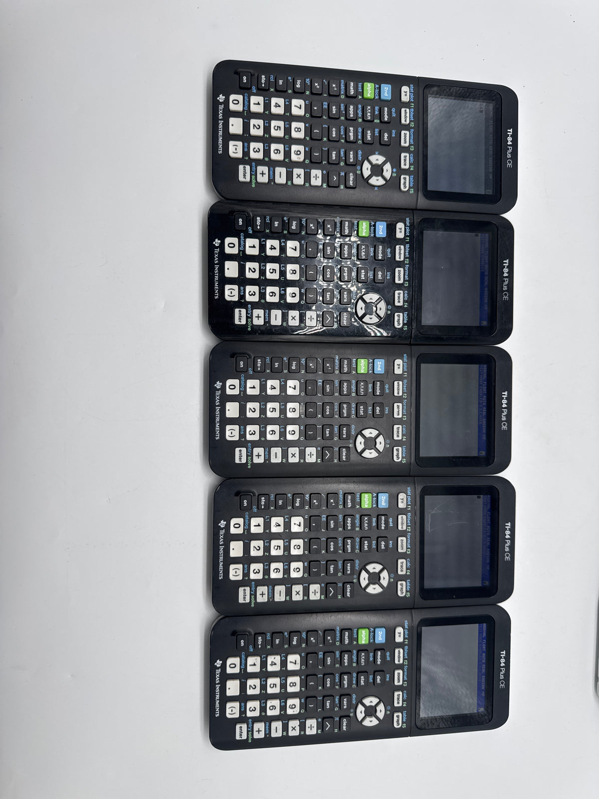 Texas Instruments TI-84 Plus CE Graphing Calculator White Lot of 10 - Used