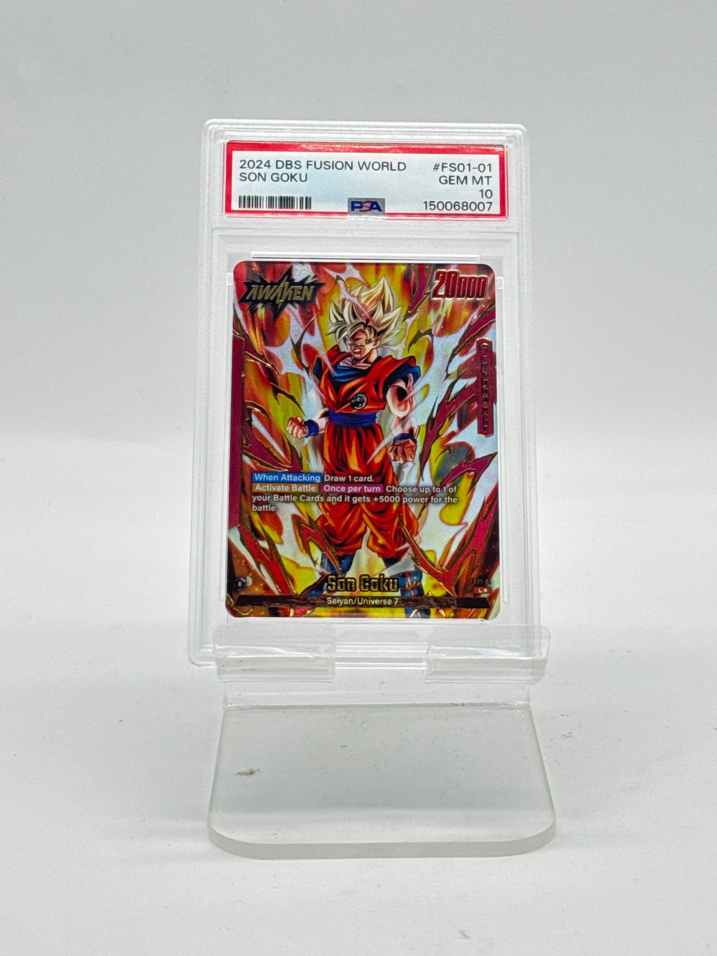 2024 Dragon Ball Super Fusion World Starter Son Goku Leader FS01-01 PSA 10 - New